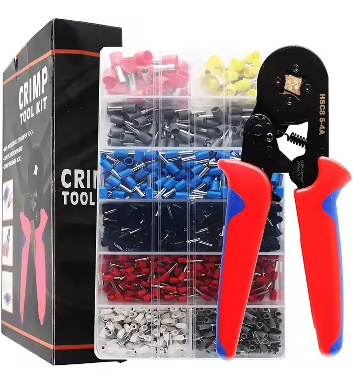 Kit Crimpadora Terminales Electricos 1200 Piezas